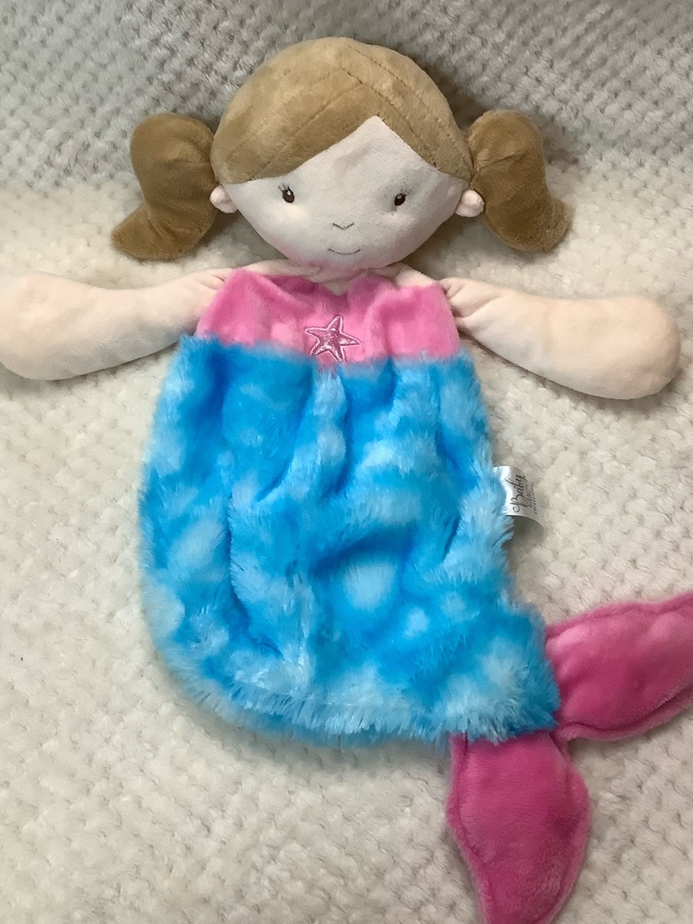 Baby GANZ Plush Millie Mermaid Lovey Flat A Pat Doll Snuggler Lovey Security Toy - Picture 8 of 11